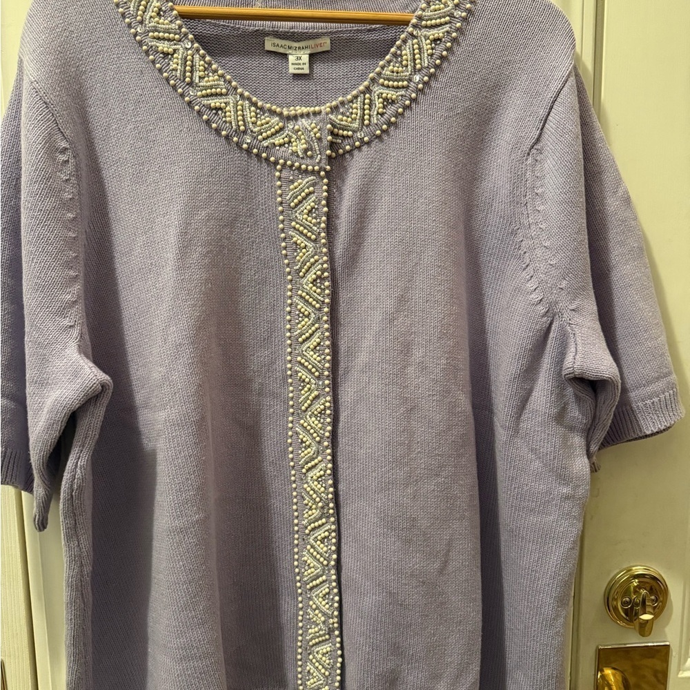 New Isaac Mizrahi Live Beaded Cardigan - Picture 10 of 10